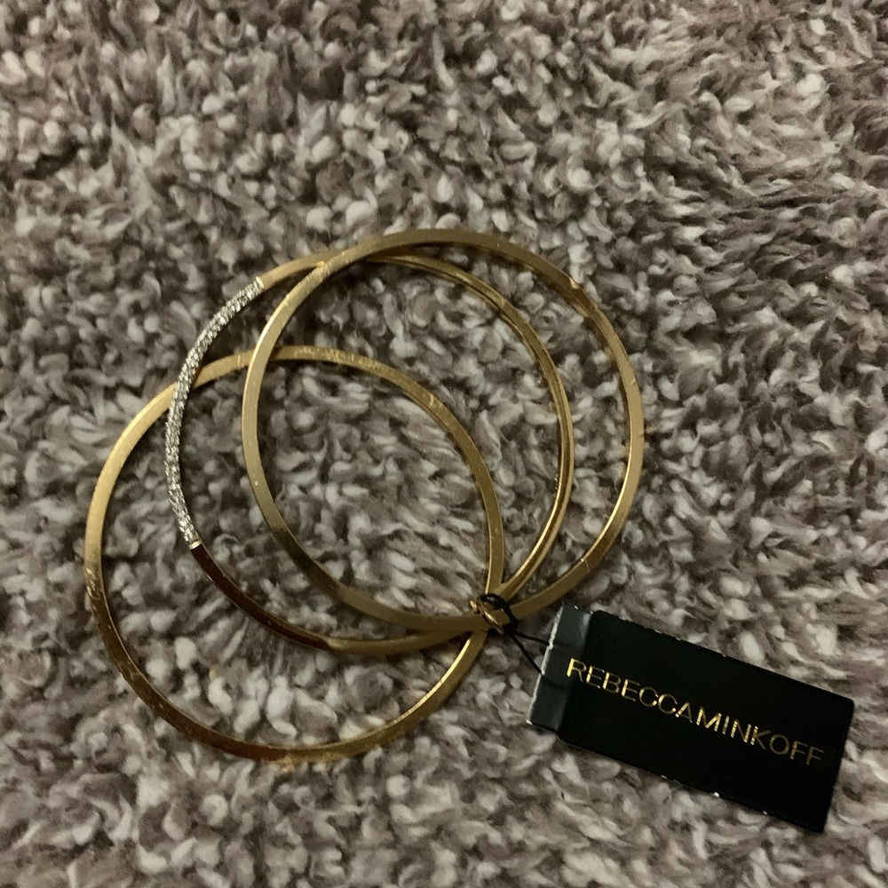 Rebecca Minkoff _Bangle set with Pave stones